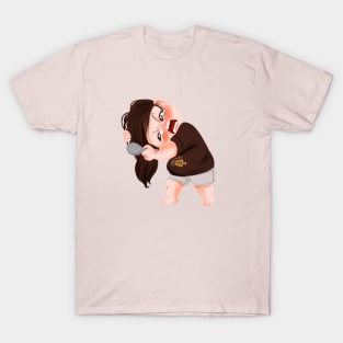 Hair brushing girl T-Shirt